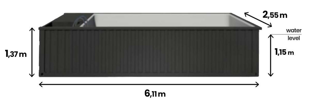 Pool Container 6,2m x 2,5m Jet Swim, Sport & Spa