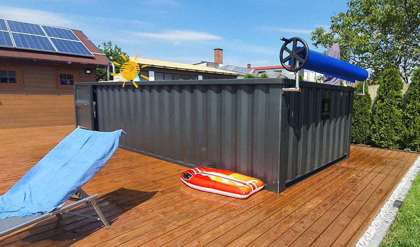 Pool Container 6,2m x 2,5m sofort einsatzbereit, Komfort-Paket