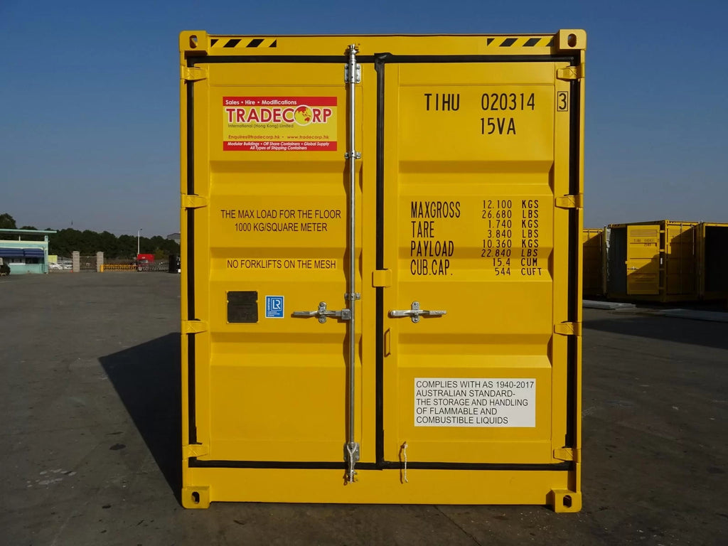 Gefahrgutcontainer 10′ High Cube (Doppelboden)