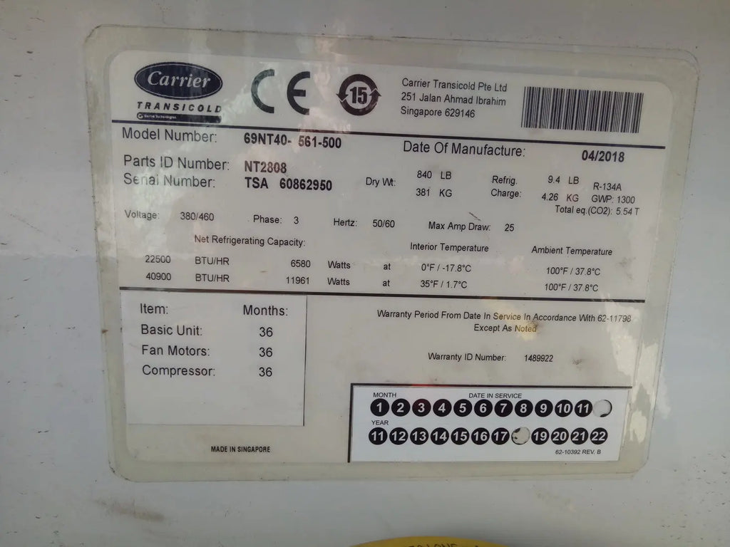 Kühlcontainer Carrier PrimeLine 20 Fuß